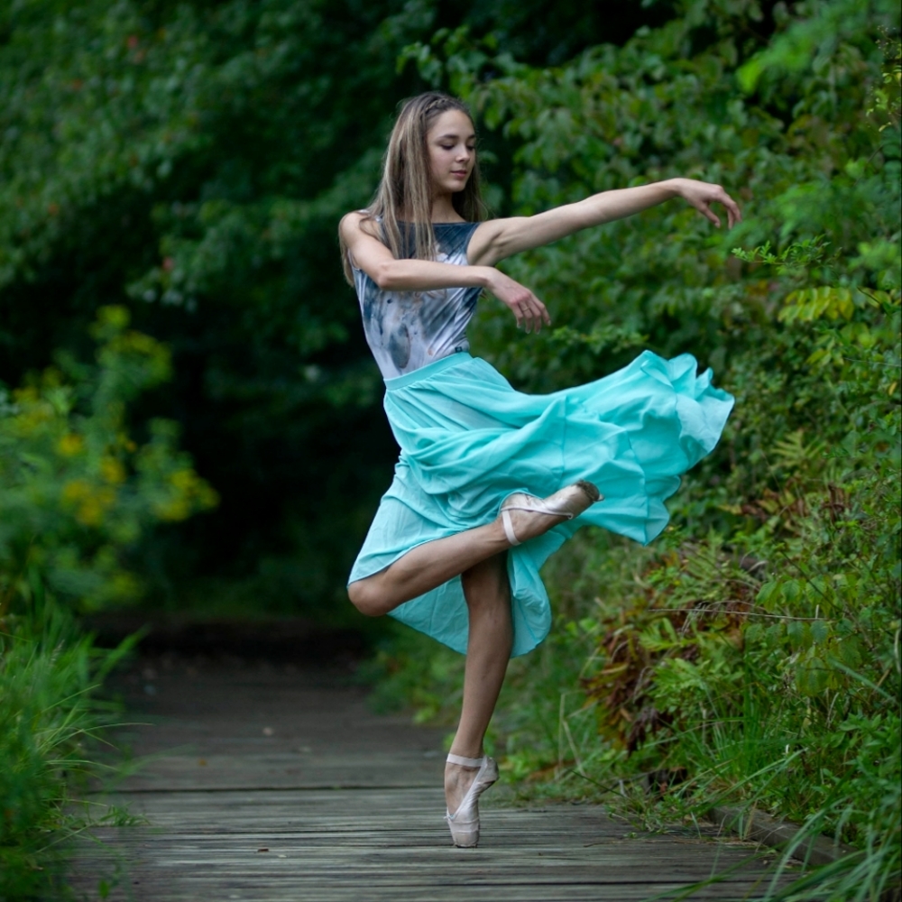 Chiffon Skirt BLUE dance ballet long